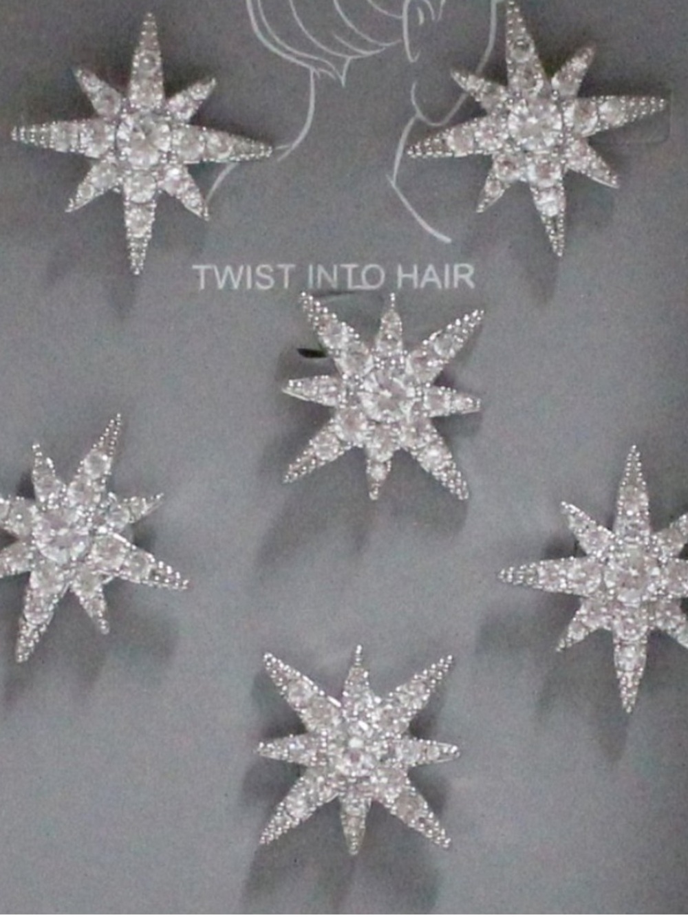 Japanese Style Sparkling Silver Starburst Hair Accessories